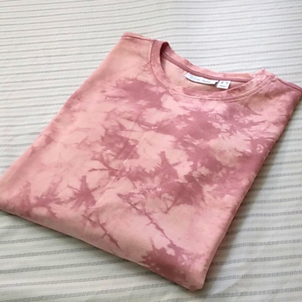 DENIM+COMPANY "D&CO." WOMENS LONG SLEEVED PULL-OVER LIGHTWEIGHT SWEATER TIE-DYE